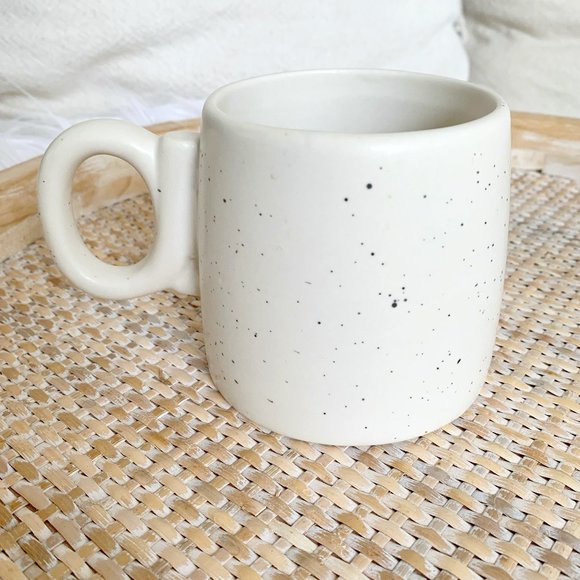 Ashland Other - White Speckled Loop Hole Handle Mug